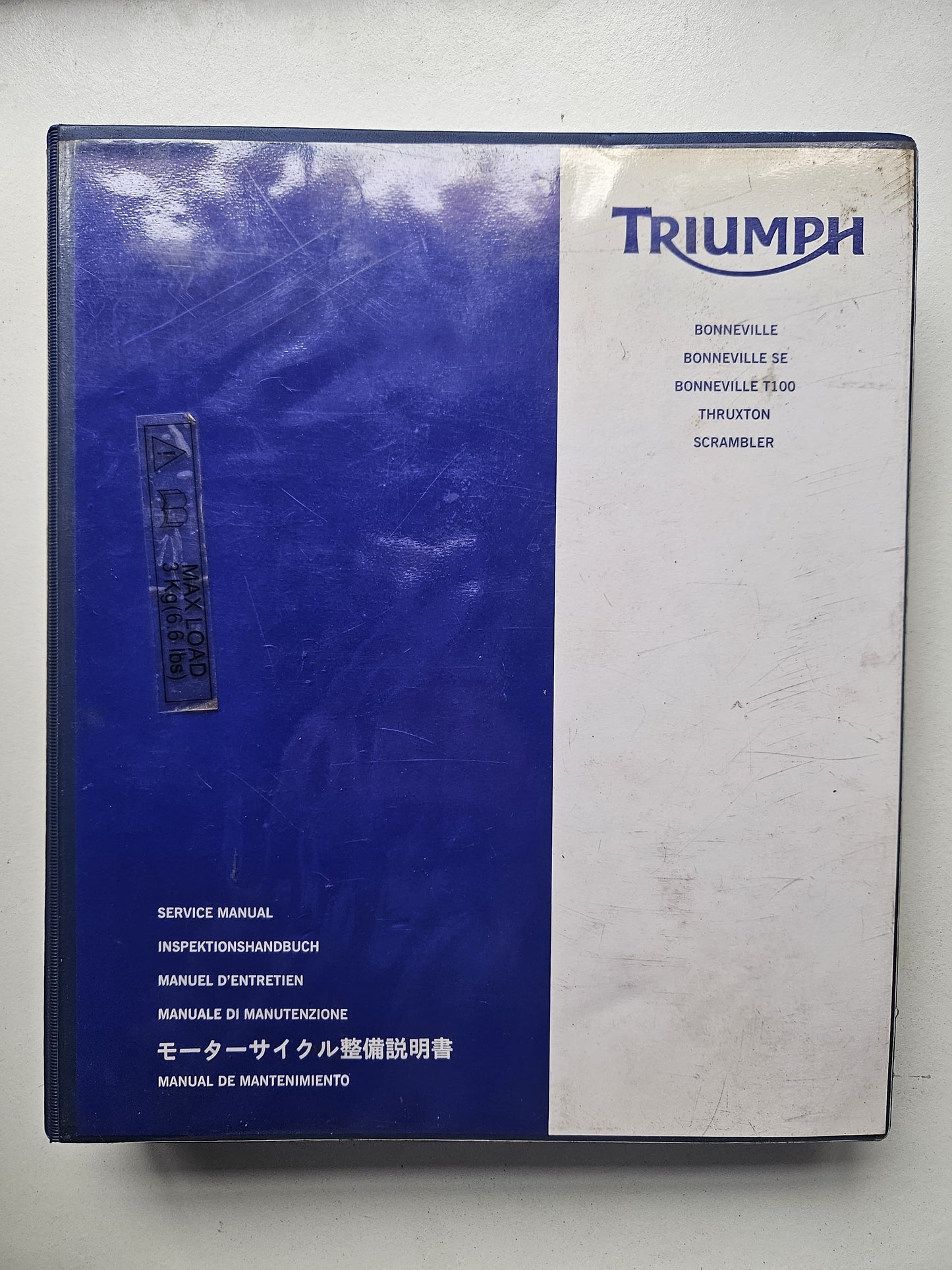 Triumph Bonneville Thruxton Scrambler Service Manual