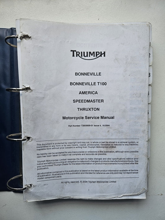 Triumph Bonneville America Speedmaster Thruxton Service Manual