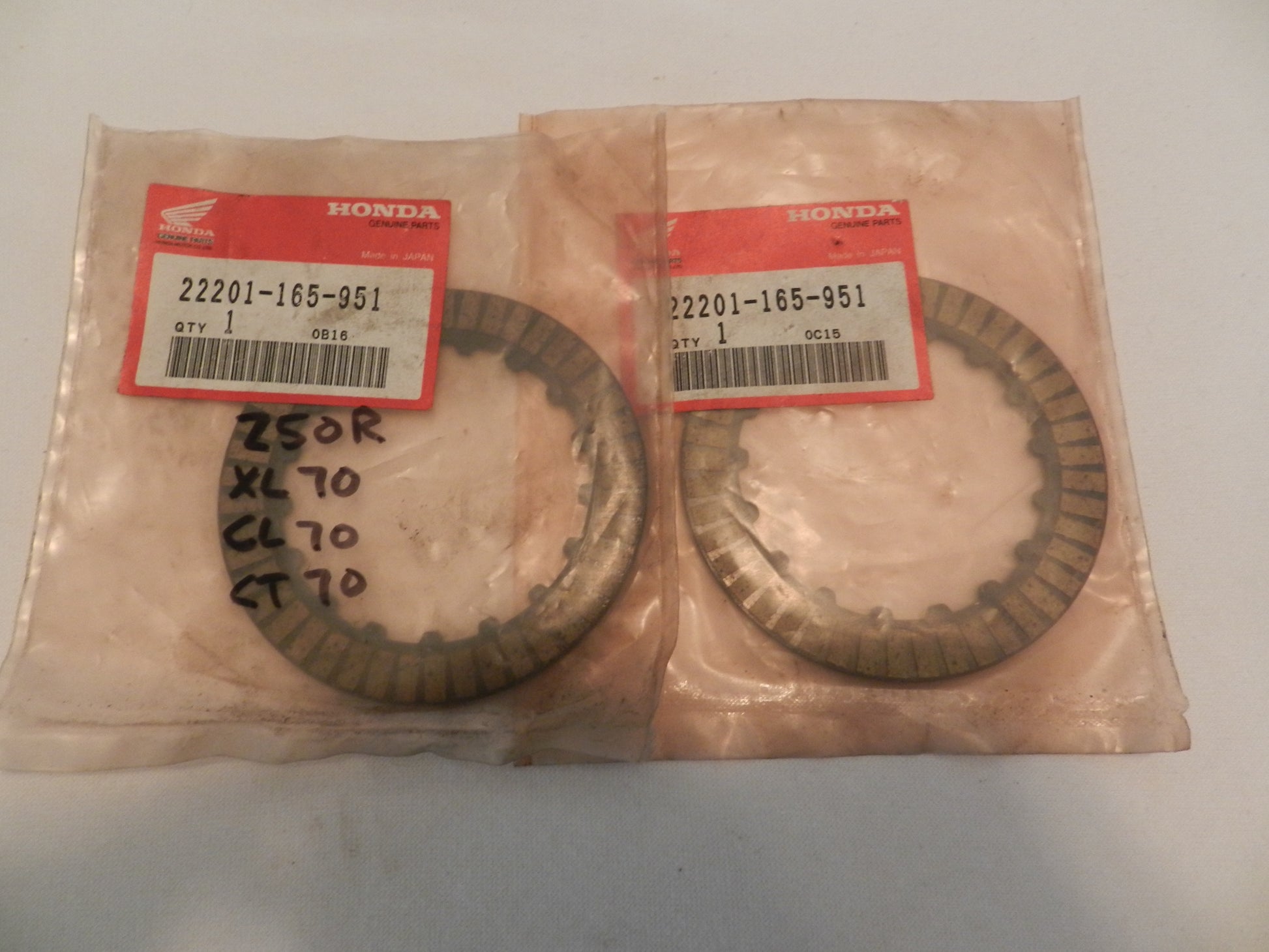 Honda Z50R XL70 CL70 CT70 Clutch Plates - Montclair Motorcycles Online