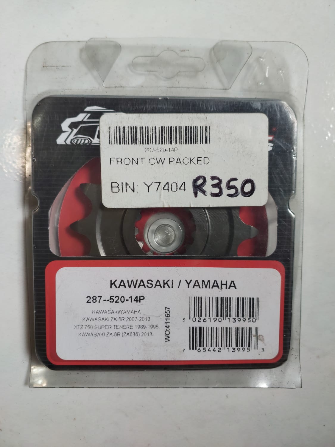 Kawasaki ZX-6R KX-6R Yamaha XTZ750 Super Tenere Renthal Front Sprocket